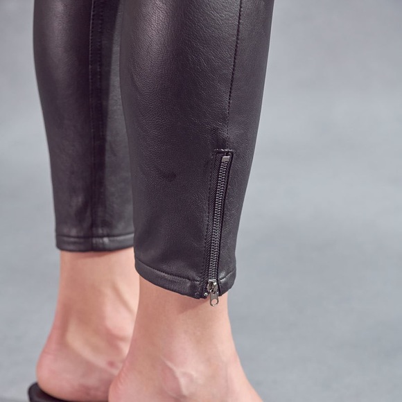 HIGH RISE PU ANKLE SKINNY - Picture 5 of 5